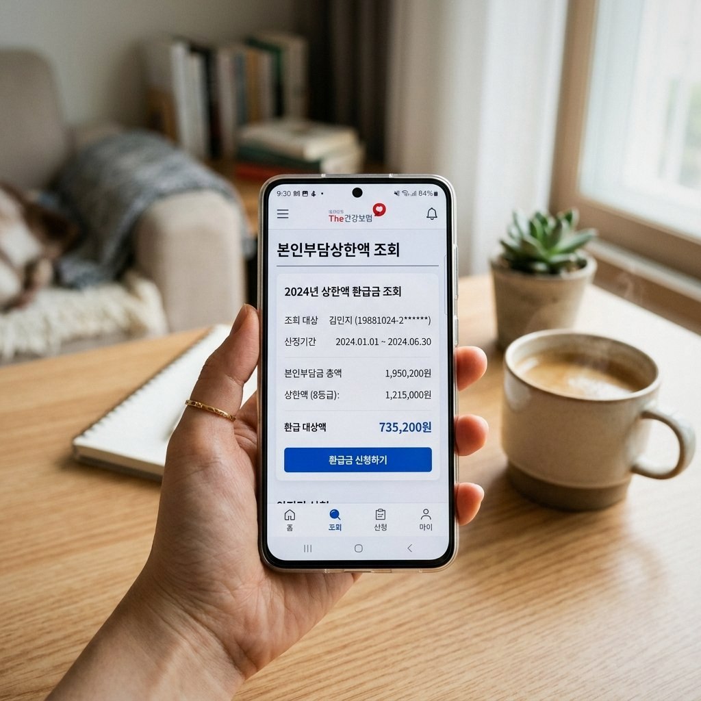 건강보험 본인부담상한액 초과 환급금 조회
